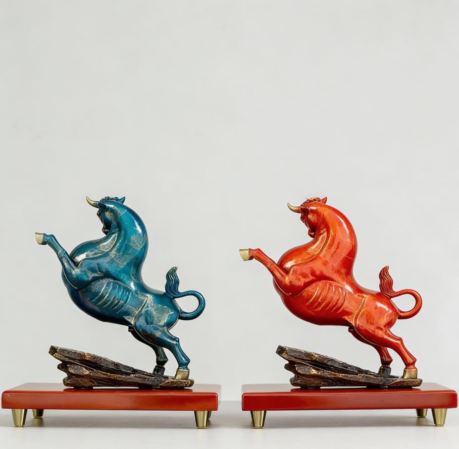 Abstract Bull Sculpture