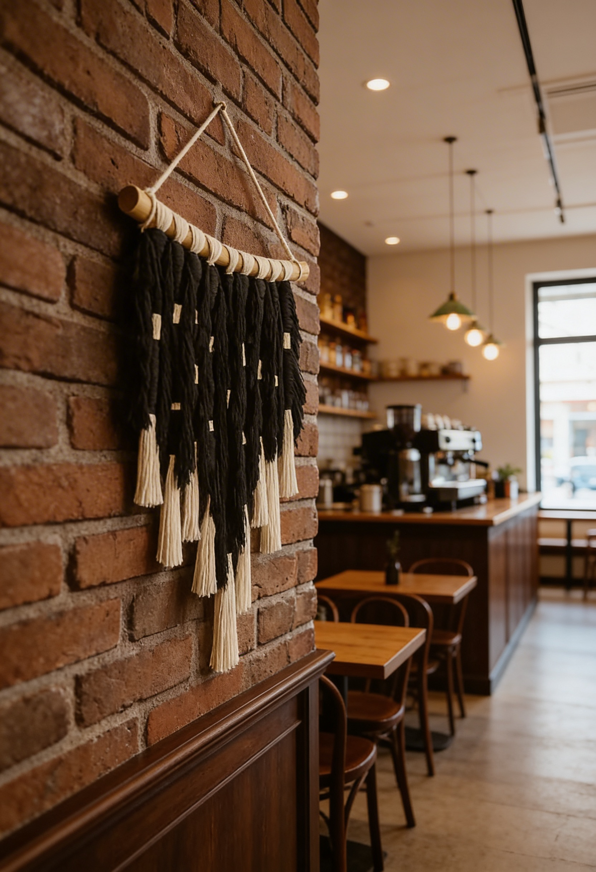 Black Macrame Wall Hanging