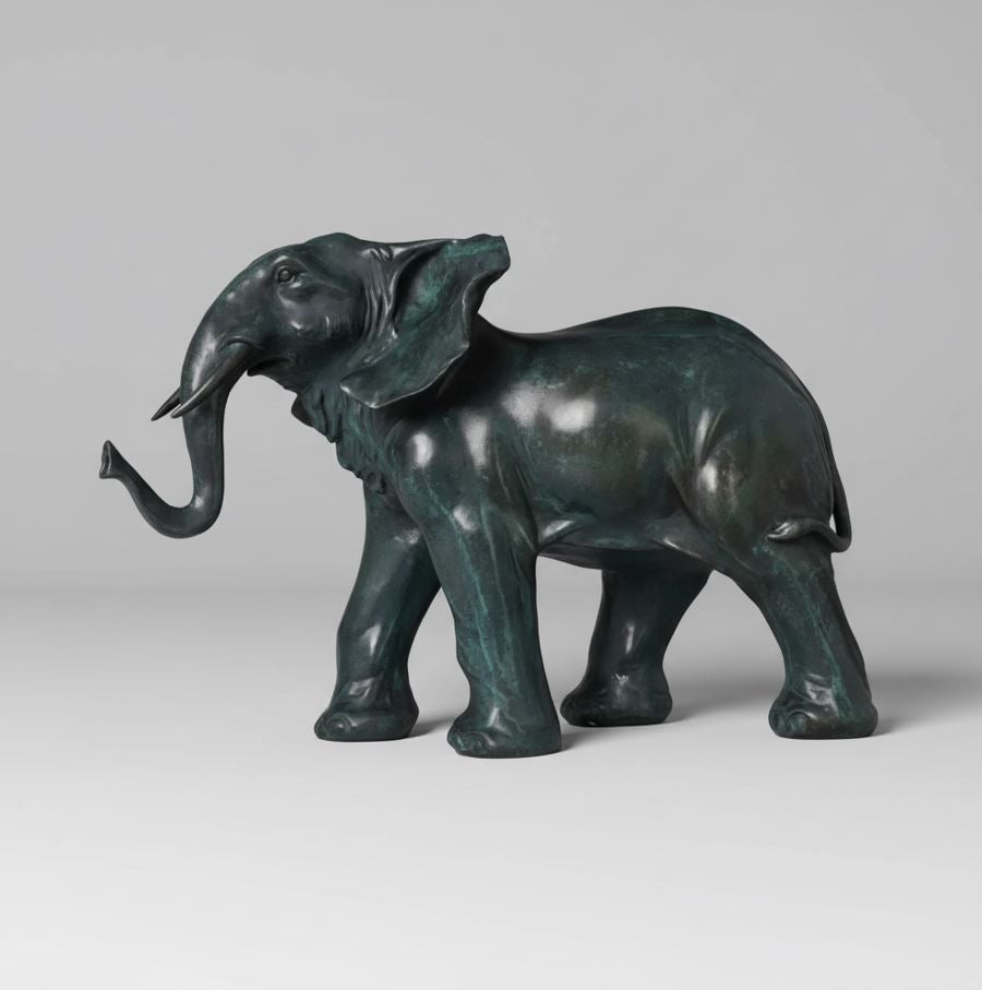 Brass Elephant Sculpture