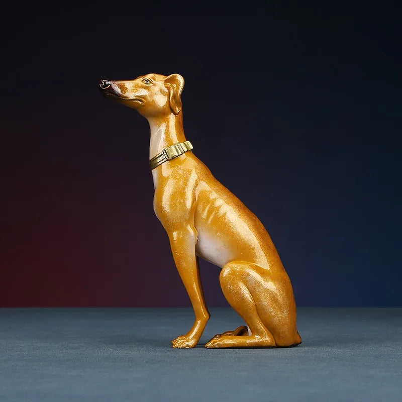 Brass Greyhound Sculpture
