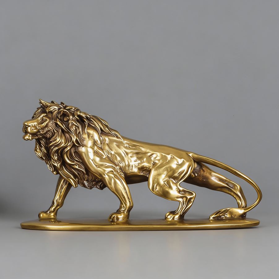 Brass Lion Statue