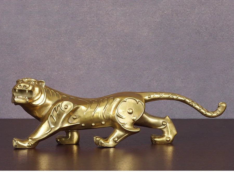 Brass Tiger Statue