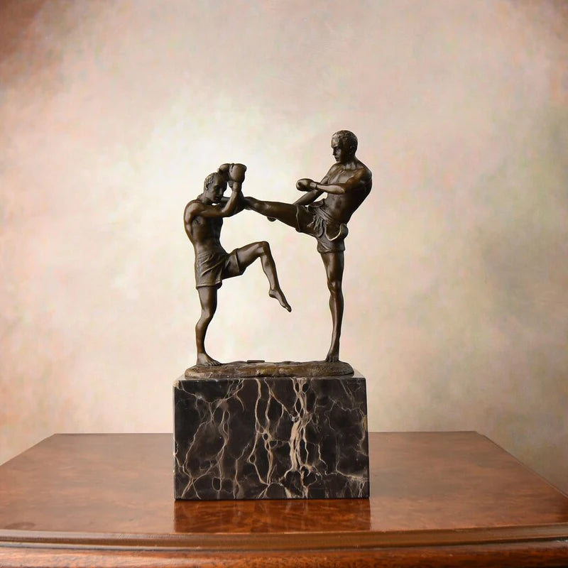 Bronze Boxer Sculpture