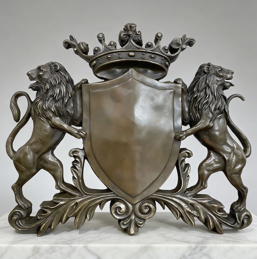 Bronze Coat Of Arms Lion