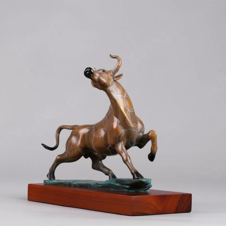 Bronze Cow Sculpture