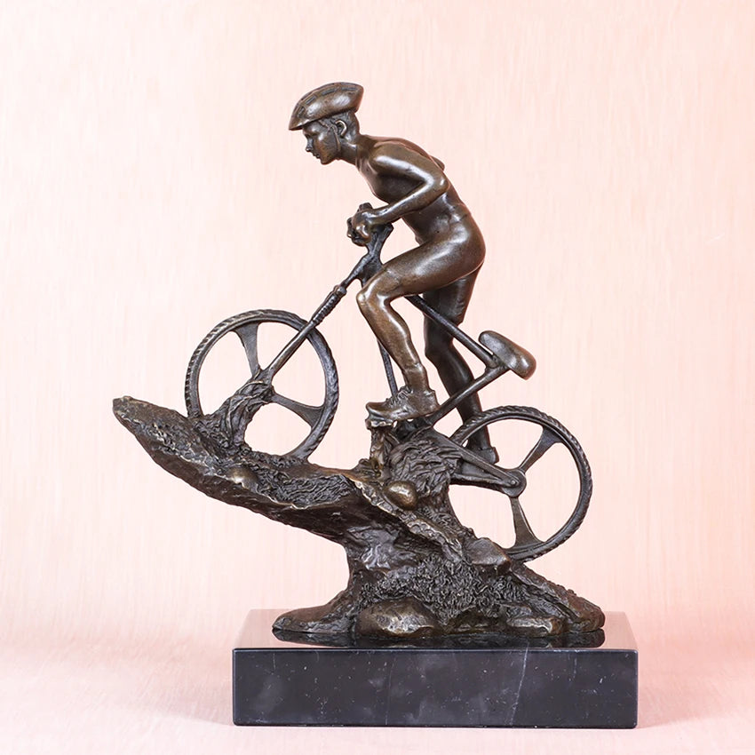 Bronze Cyclist Sculpture