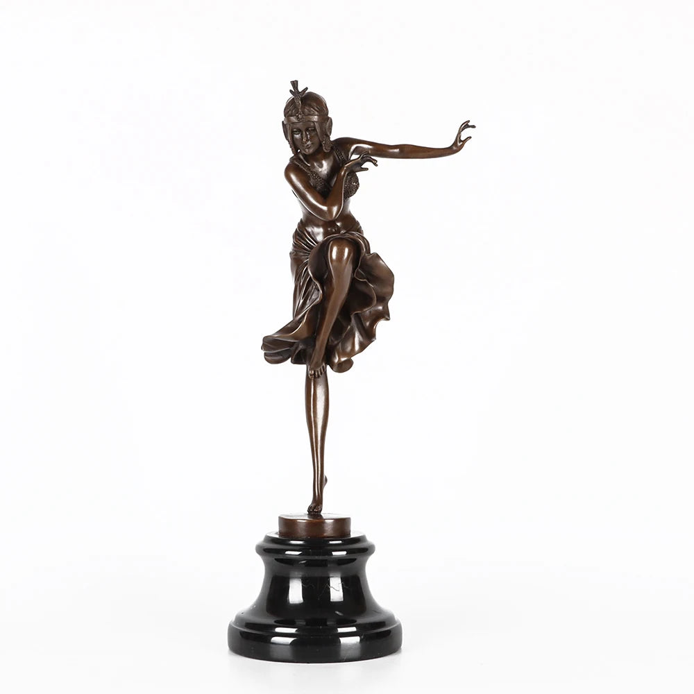 Bronze Dancer Sculpture Girl