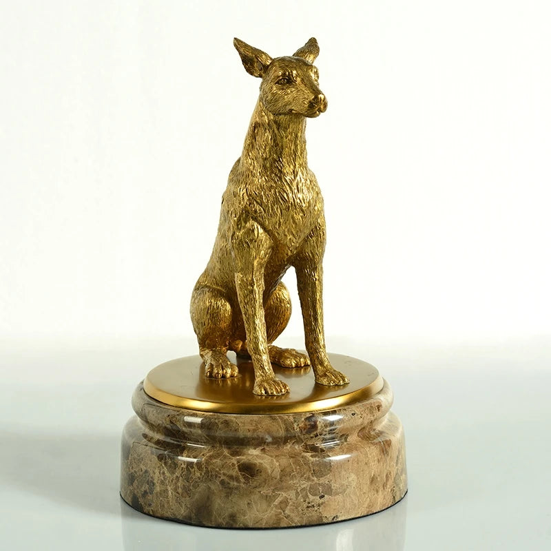 Bronze Dog Sculpture