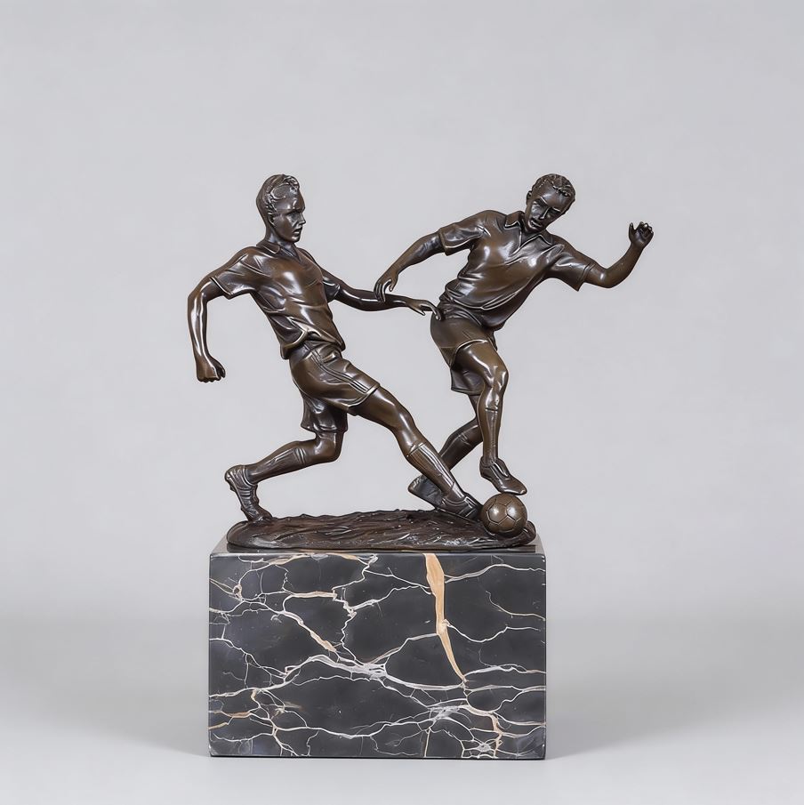Bronze Football Sculpture