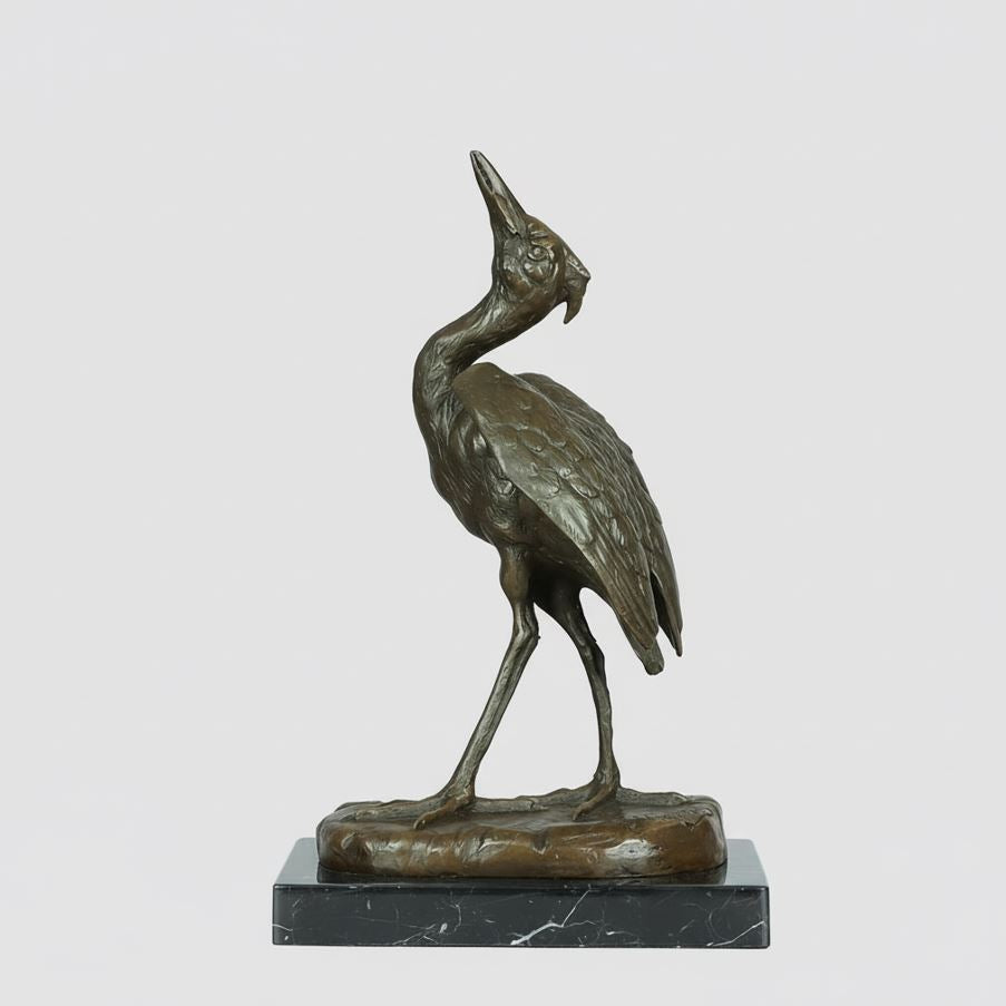 Bronze Heron Sculpture