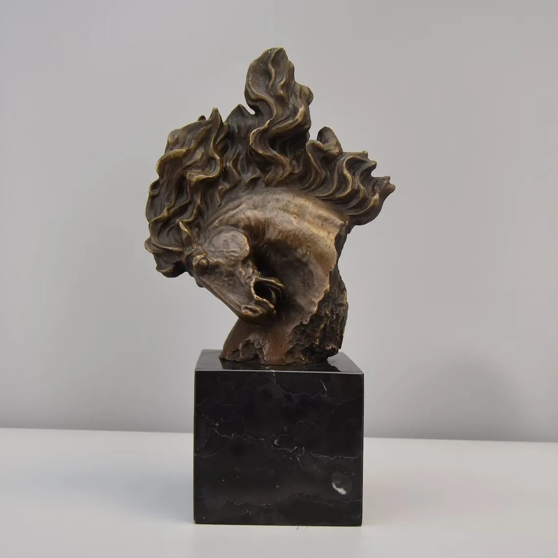 Bronze Horse Head Statue
