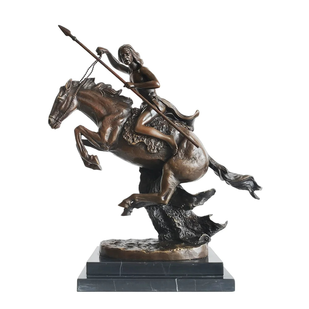 Bronze Hunter Sculpture