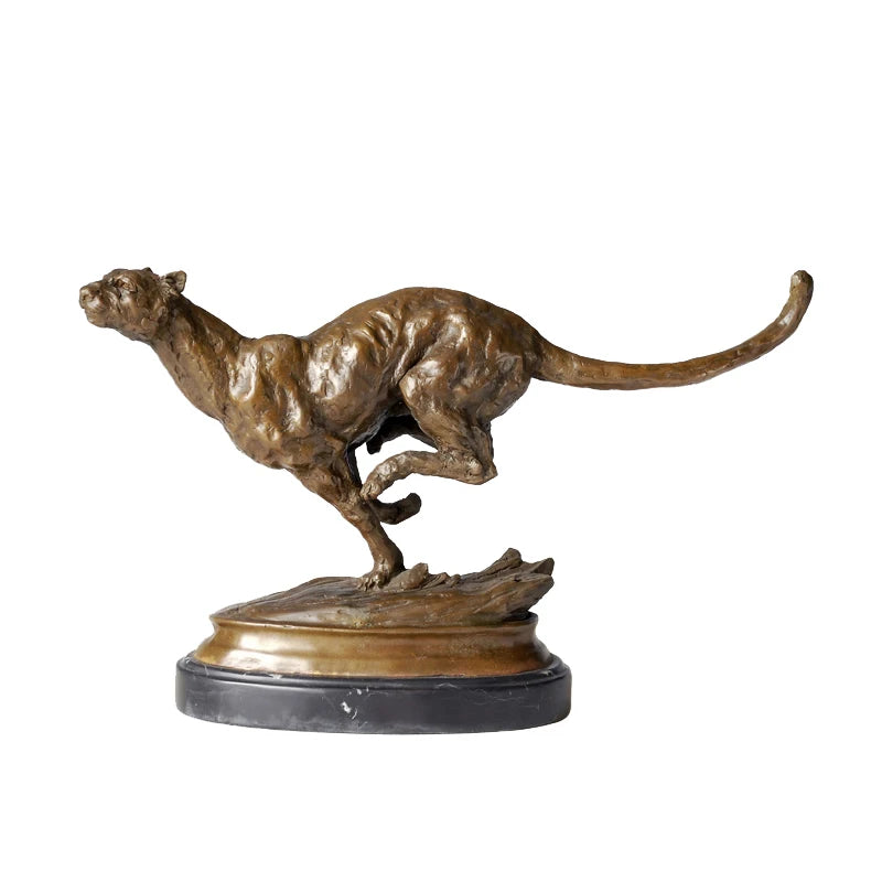 Bronze Leopard Statue