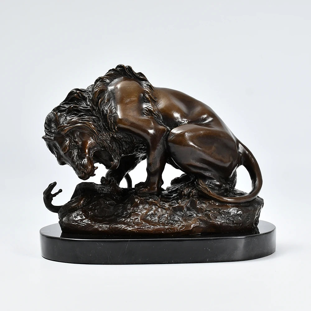 Bronze Lion Sculpture For Sale