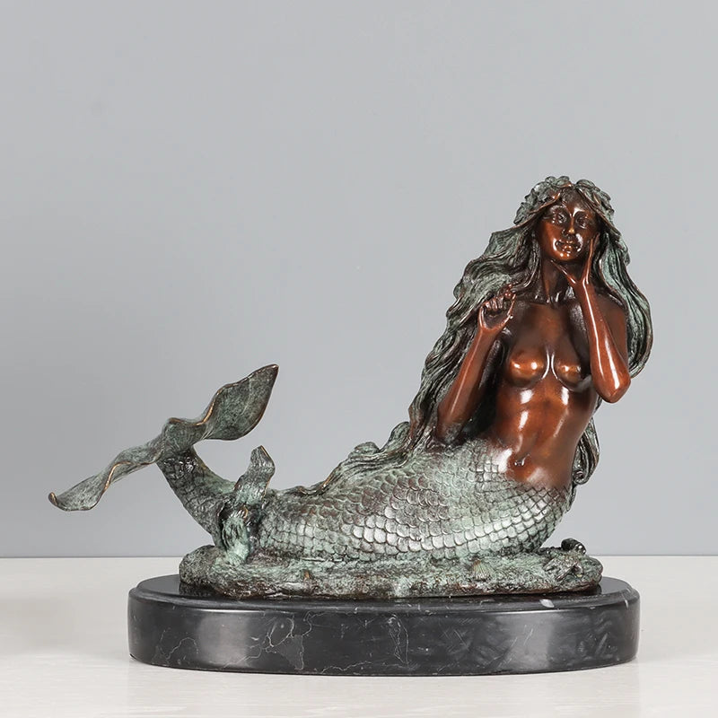 Bronze Mermaid Statue