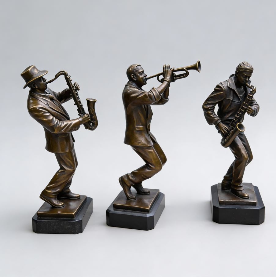 Bronze Musician Sculptures