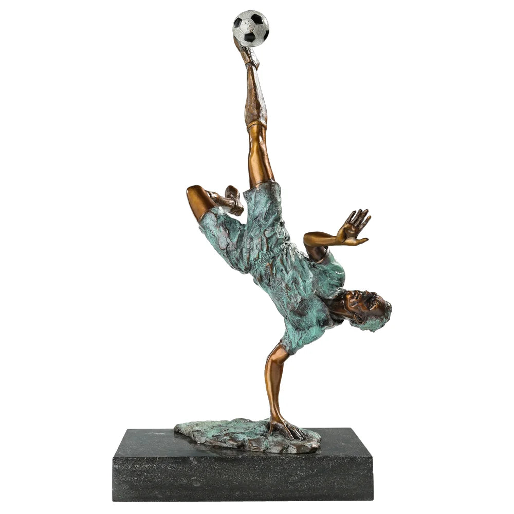 Bronze Statue Footballer