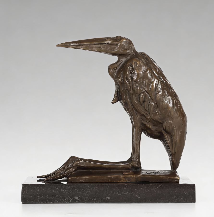 Bronze Stork Sculpture