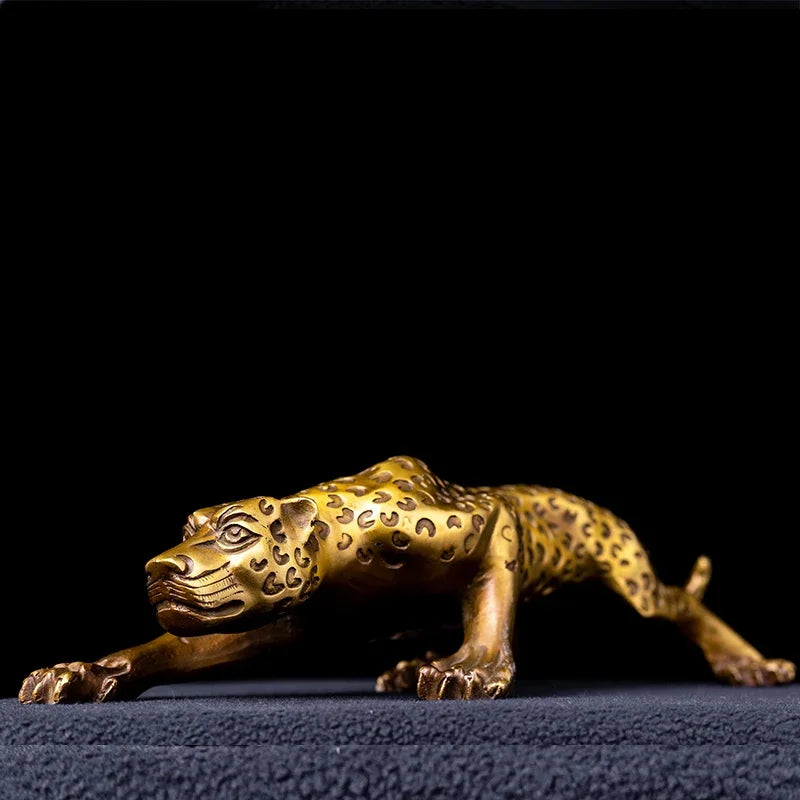 Gold Plated Leopard Sculpture