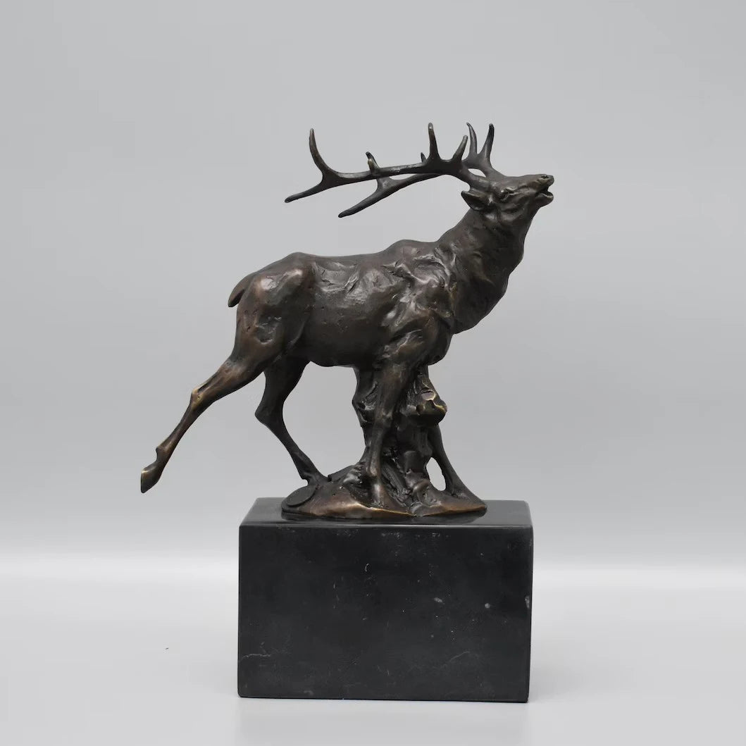 Metal Elk Sculpture
