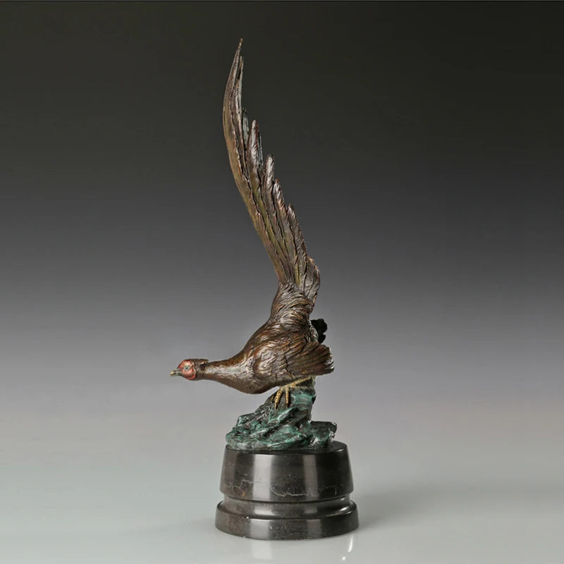 Metal Pheasant Sculpture