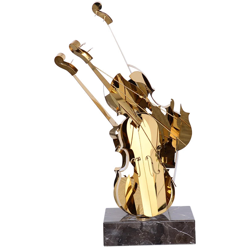 Metal Violin Sculpture