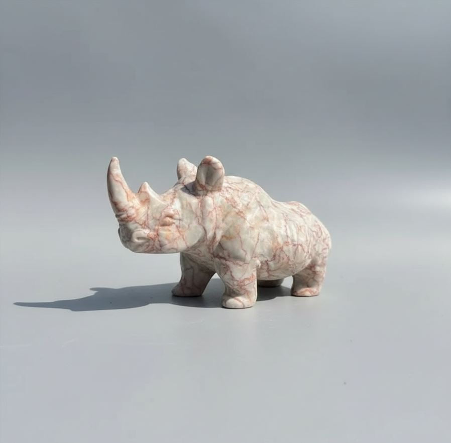 Stone Rhino Sculpture