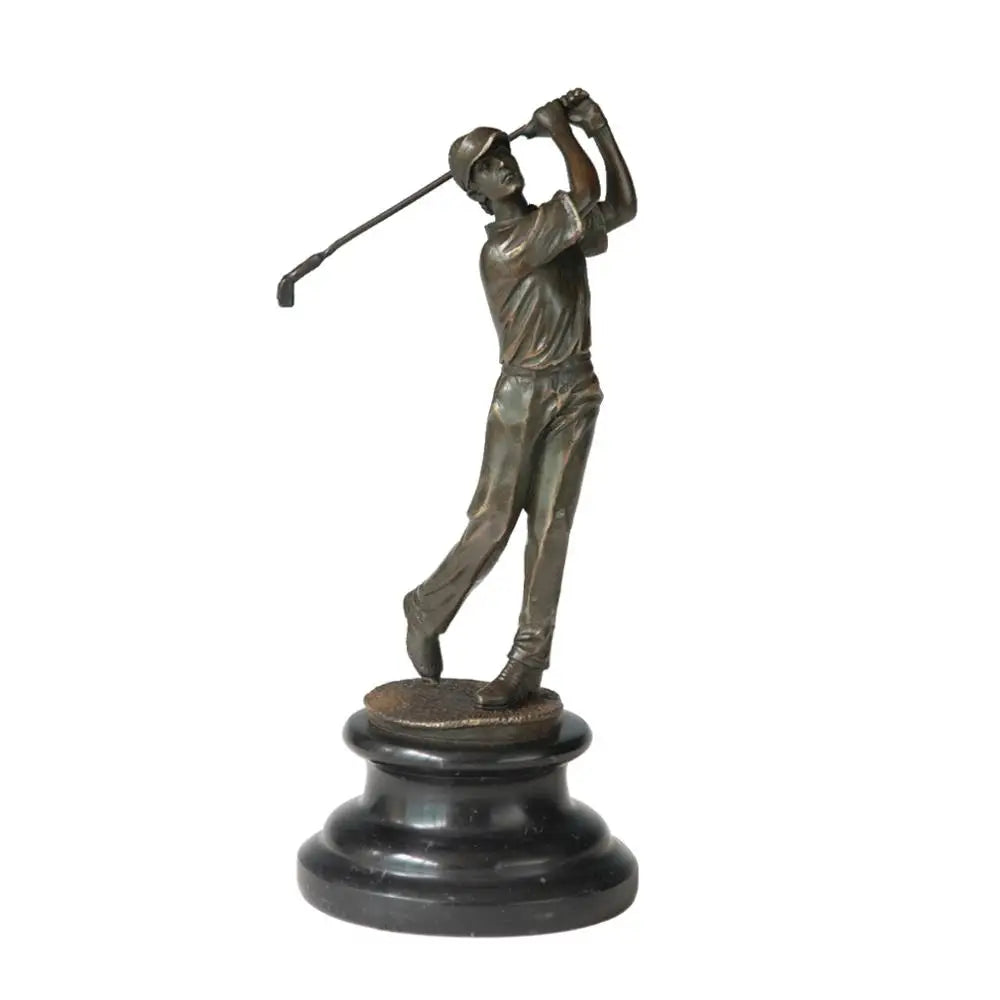 Vintage Bronze Golfer Statue