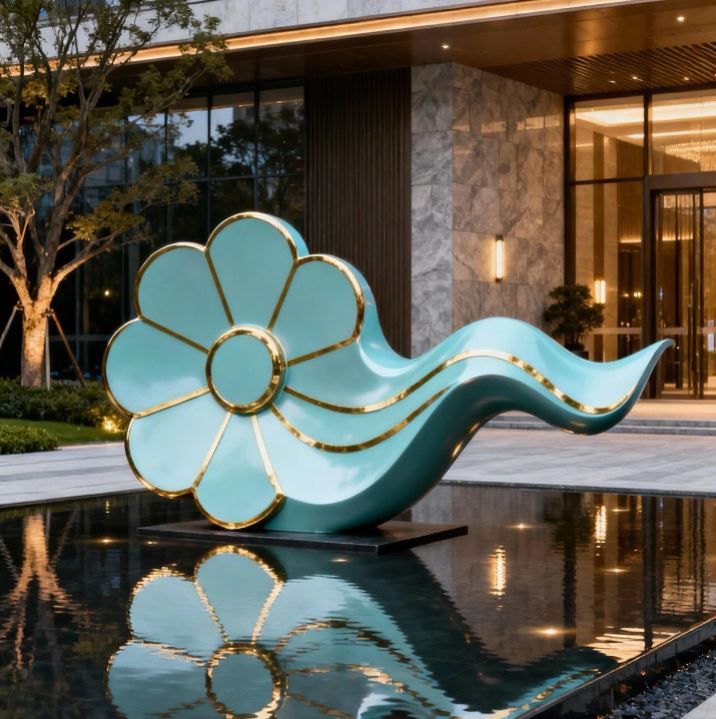 Abstract Blue Sculpture