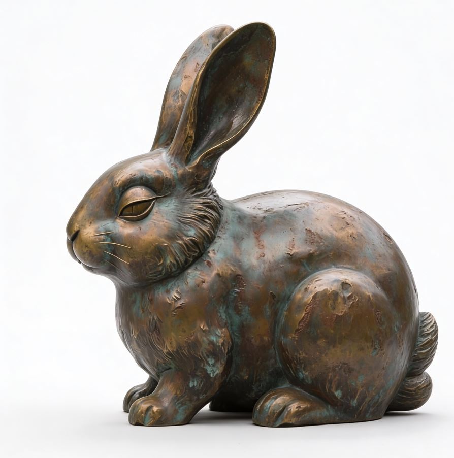 Bronze Rabbit Sculpture