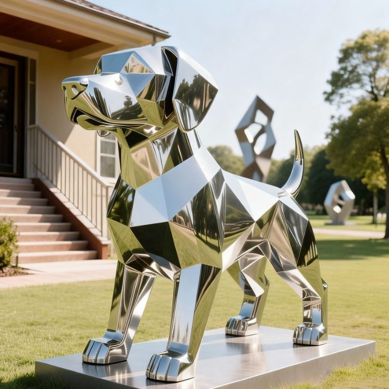 Dog Metal Sculpture