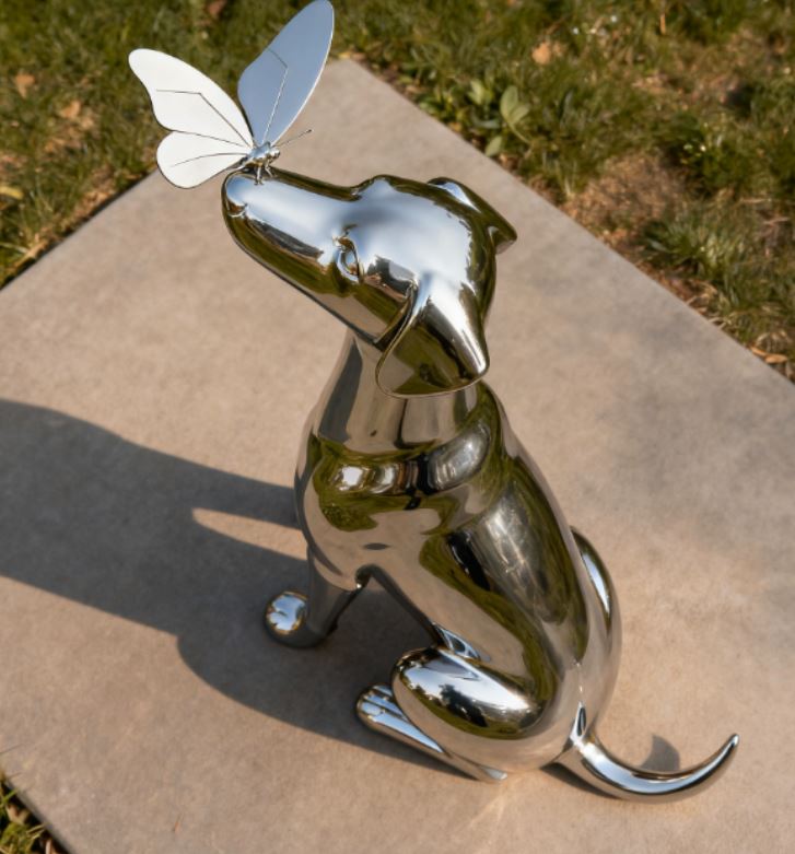 Dog Metal Statue