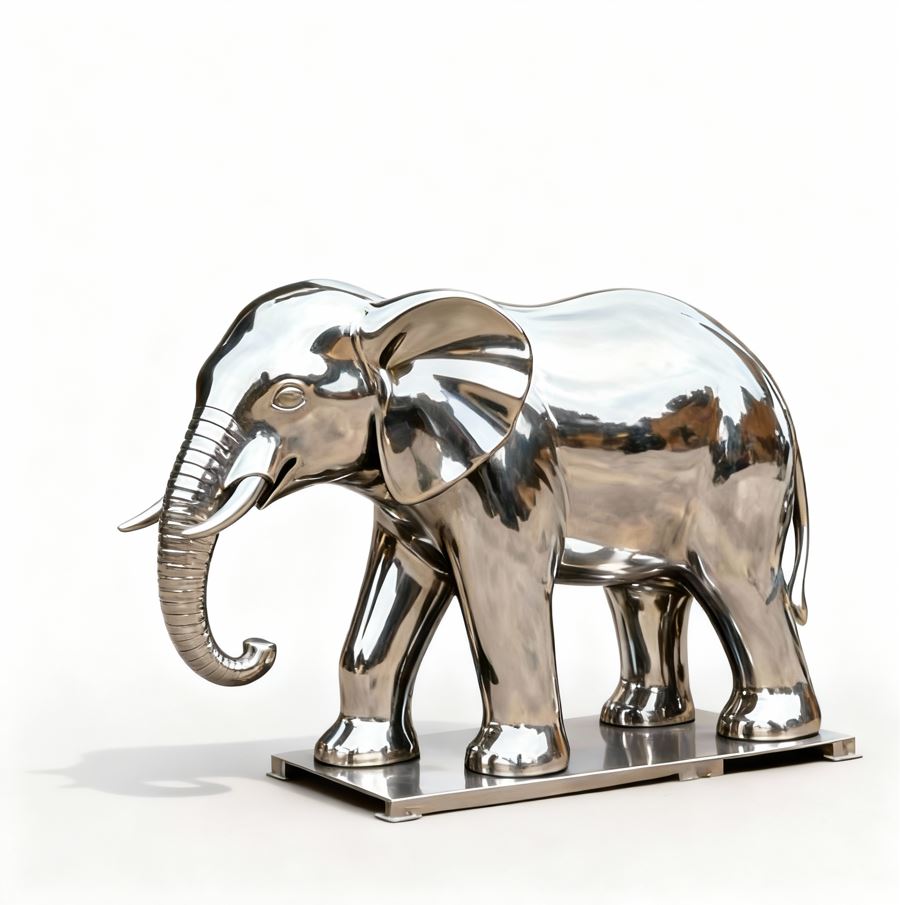 Metal Elephant Statue