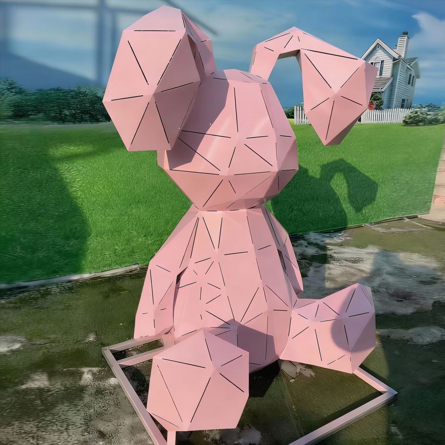 Big Pink Bunny Sculpture