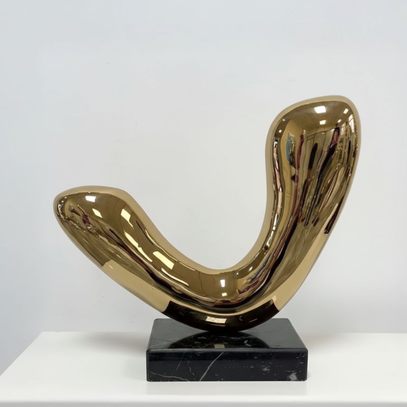 Gold Geometric Sculpture