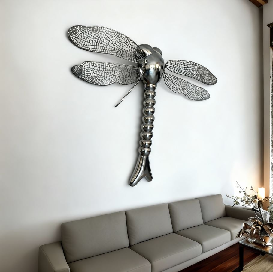 Large Metal Dragonfly Wall Art