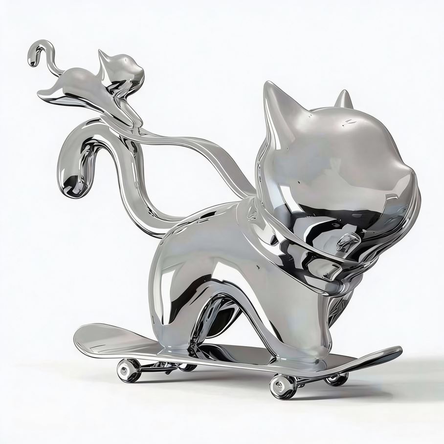 Metal Cat Figurine