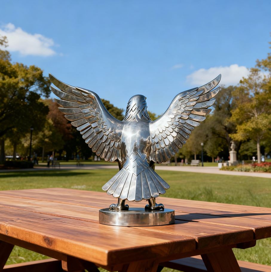 Metal Eagle Statue