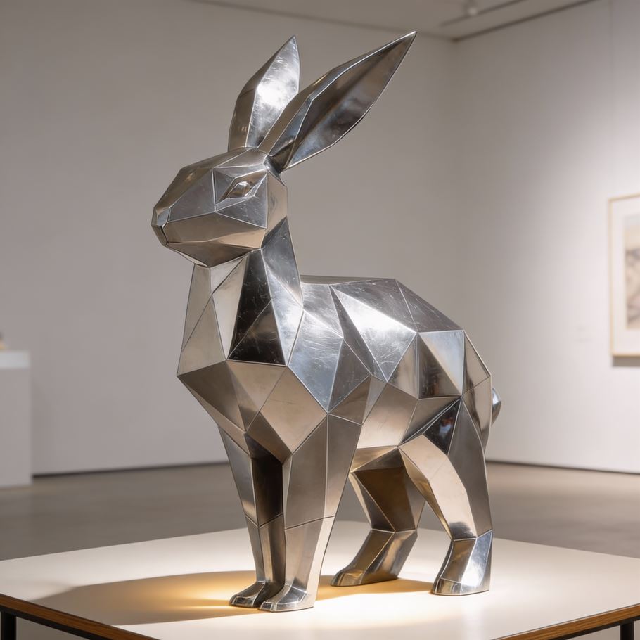 Metal Hare Sculpture