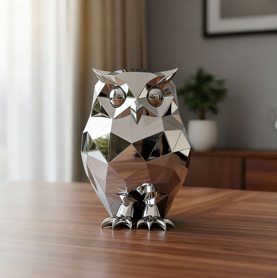 Metal Owl Statue