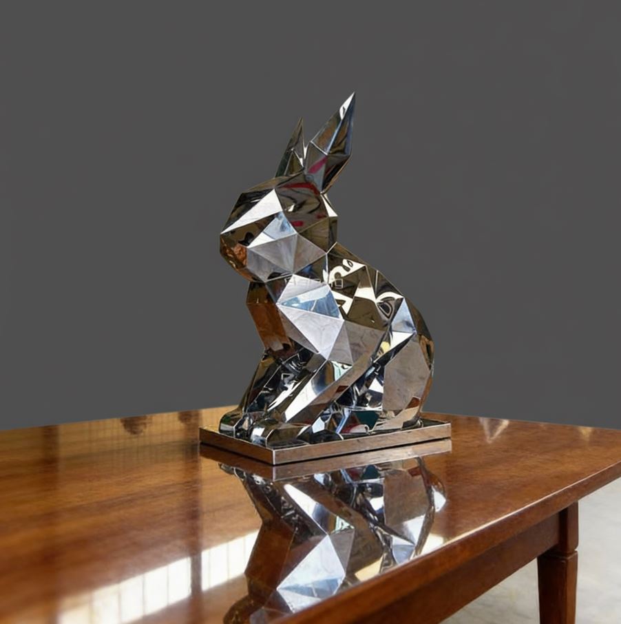 Metal Rabbit Figure