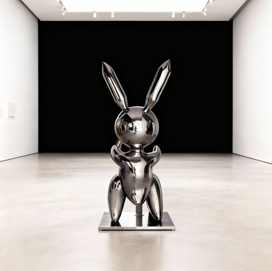 Metal Rabbit Sculpture