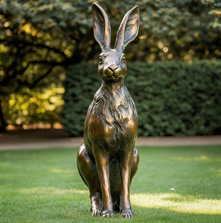 Metal Rabbit Sculpture