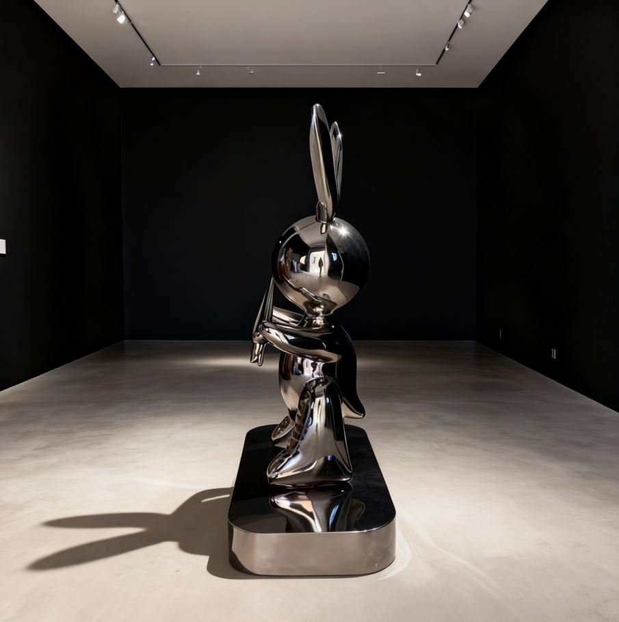 Metal Rabbit Statue