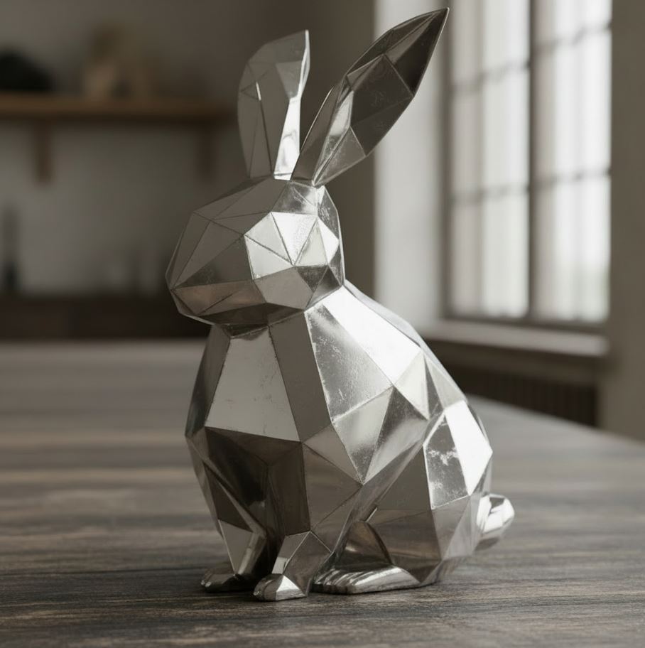 Metal Rabbit Statue