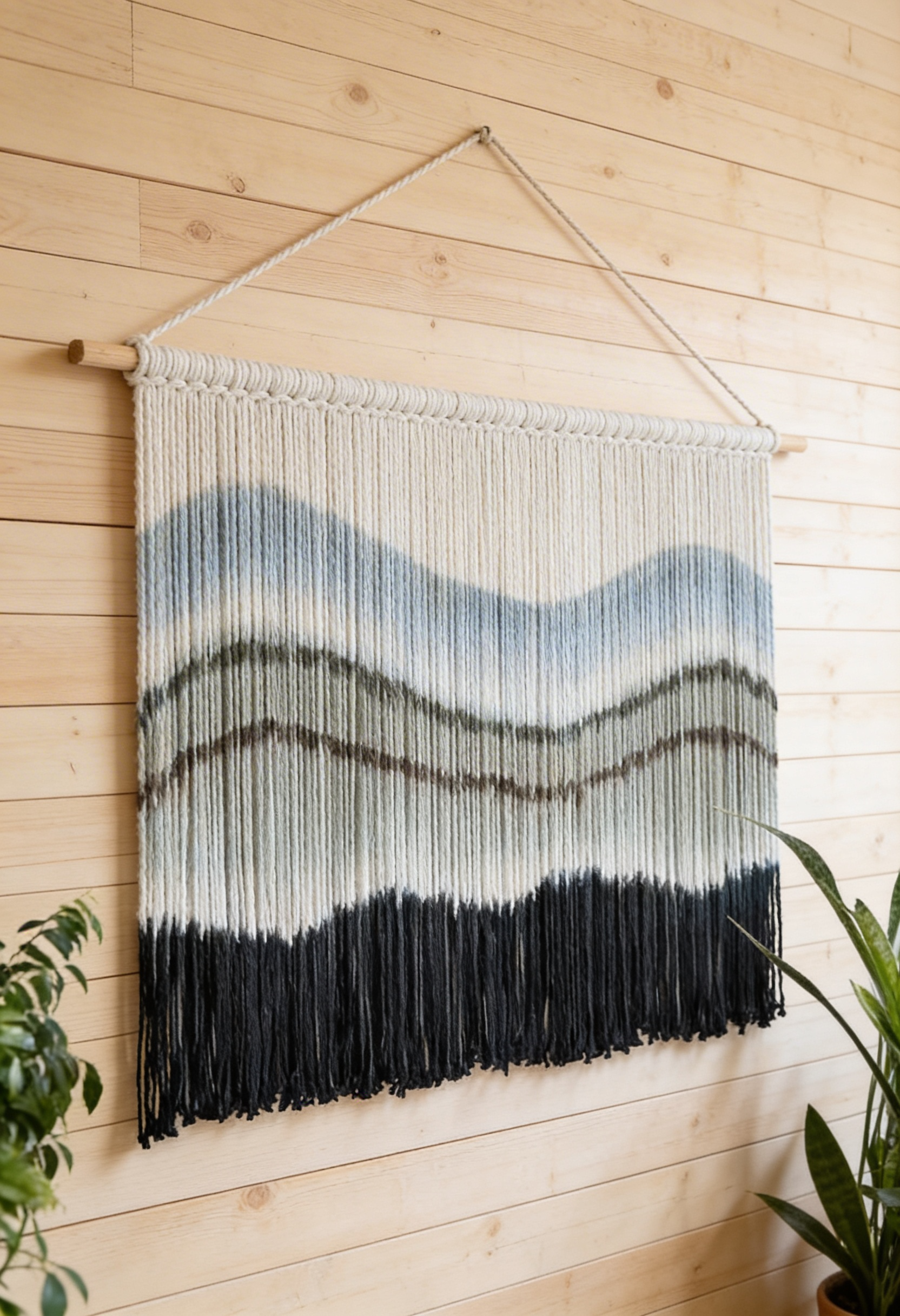 Mountain Macrame Wall Hanging