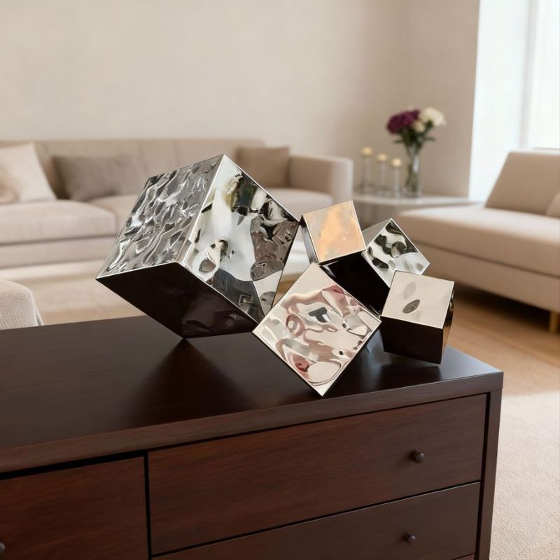 Stainless Steel Cube Sculpture