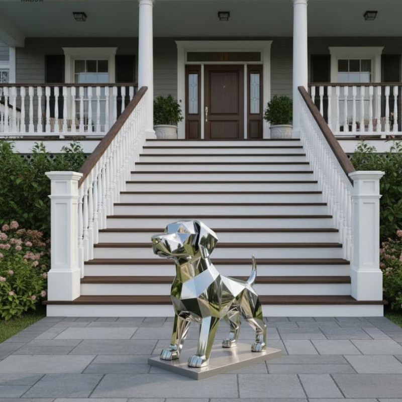 Stainless Steel Dog Sculpture