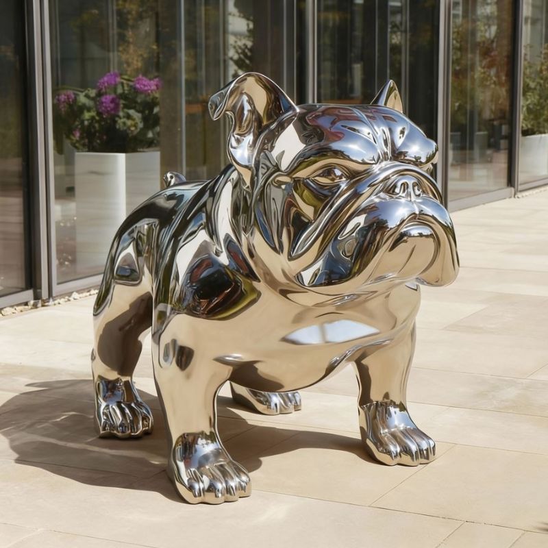 Stainless Steel Dog Sculpture