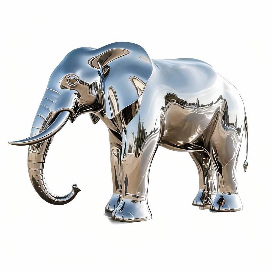 Stainless Steel Elephant Sculpture